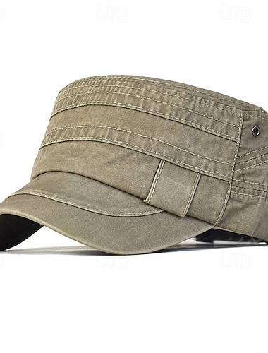  Miesten Matala lippis Pesäpallolippis Aurinkohattu Kuorma-auton hattu Musta Sininen Puuvilla Tilkkutäkki Vintage Muoti Vapaa-aika Katu Päivittäin Yhtenäinen väri Säädettävä Aurinkovoide Hengittävä