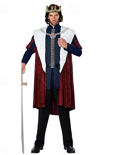  couples roi reine couples costumes hommes femmes film cosplay cosplay manteau rouge haut robe carnaval mascarade