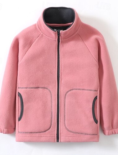  Unisex Jungen Mädchen 3D Farbblock Mantel Oberbekleidung Langarm Herbst Winter Streetwear Sport Basic Kinder 4-12 Jahre Urlaub Sport Täglich Normale Passform