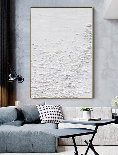  håndlaget 3d hvitt bølget oljemaleri wabi sabi oljemaleri håndlaget veggkunst beige abstrakt maleri lerret et par beige tekstur bølgemaling veggkunst nøytral abstrakt veggkunst veggdekor