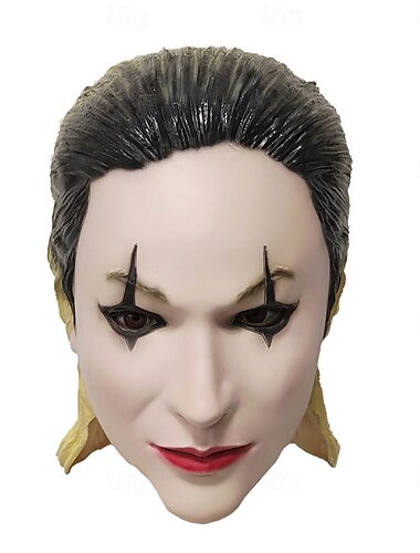  Joker: Folie à Deux Joker 2 Harley Quinn Klovn Maske Voksne Herre Dame Skræmmende kostume Halloween Karneval Nemt karnevalskostume
