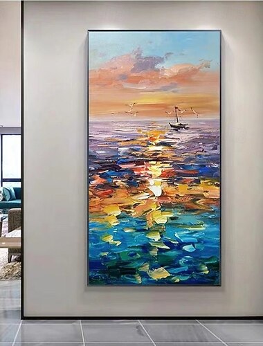  3d bølge hav olje maleri håndlaget sjølandskap maleri håndmalt 3d teksturert kunst maleri akryl bølge hav maleri stort innrammet maleri vegg kunst malerier for soverom kunstverk