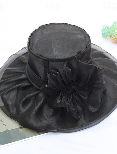  vintage svatební klobouky svatební doplňky skládací klobouky na opalování fascinátory elegantní velká široká krempa formální klobouk