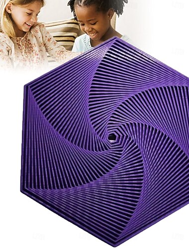  fractal fidget hexagon, 3d printed hexagonal games, 3d printed fidget, infinity cube fidget toy, γεωμετρικό fidget toy, hexagon spiral fidget, stress and anxiety fidget toy