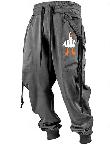  Herren Ente Jogginghose Trainingshose Jogginghose Jogger Elastischer Kordelzug in der Taille Brautkleider schlicht Lustig Party-Abendgarderobe Alltagskleidung Tasche Frühling Herbst Winter 3D-Druck
