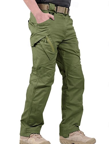  Herren Cargohose Cargohosen Cargohose Cargohosen Taktische Hose Feste Farbe Ripstop Atmungsaktiv Ausgehen Strassenmode Designer Brautkleider schlicht Schwarz Grün