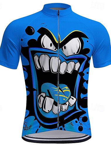  Męskie Koszulka rowerowa Krótki rękaw Rower Tee Tshirt Top z 3 tylnymi kieszeniami Kolarstwo górskie Kolarstwie szosowym Szybkie wysychanie Suwak przedni Odprowadzające wilgoć Żółty Niebieski