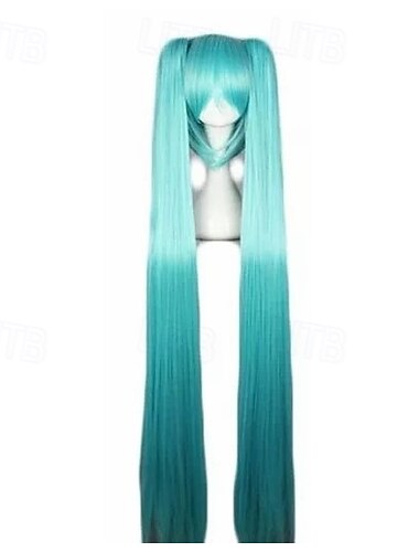  ボーカロイド コスプレウィッグ アニメ 湖 ブルー ロング パーティー ヘア
