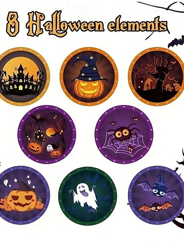  500 verschiedene Halloween-Aufkleber – Kürbis-, Geister-, Fledermaus- und Spinnen-Designs für Partydekorationen, Geschenkverpackungen, Einladungen, Tassen, Notizbücher, Cupcake-Topper.