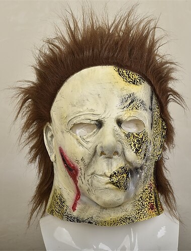  Halloween Michael Myers Morder Maske Fuldt hoved Voksne Herre Skræmmende kostume Ydeevne Fest Halloween Karneval Nemt karnevalskostume