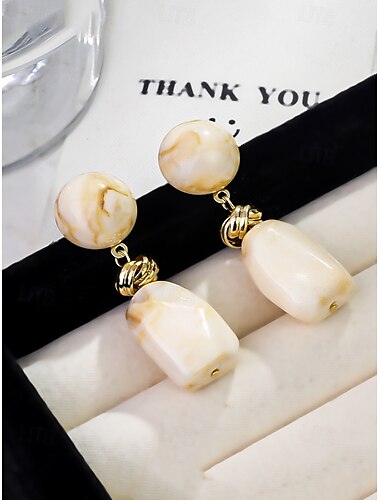  Damen-Ohrhänger aus Harz und Legierung mit roten Perlen und goldenen Akzenten, eleganter Schmuck für besondere Anlässe und den Alltag