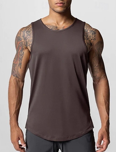  Hombre Camiseta sin mangas de entrenamiento Camiseta sin mangas Running Camiseta sin mangas de gimnasio Sin Mangas Chalecos Casual Ropa Deportiva Transpirable Secado rápido Suave Entrenamiento de