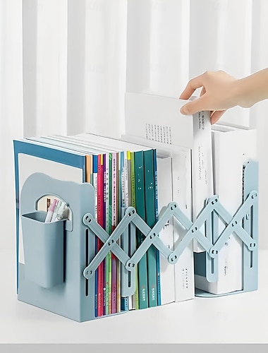  einziehbarer Buchständer Buchstütze Buchhalter Buchclip Stretch Book by Book Flapper Shrink Book Shelf