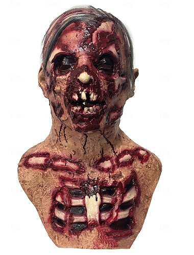  Resident Evil Zumbi Máscara Adulto Homens Mulheres Traje Assustador Dia Das Bruxas Carnaval Fantasia de Carnaval Fácil