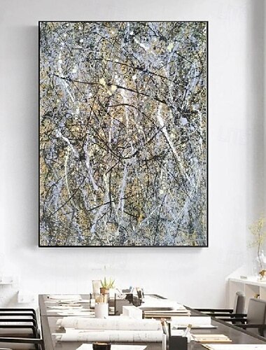  大きな絵画 手作りの抽象的な油絵 手描きのベージュの青と白の絵画 手作りの青いわびさびのアートワークの油絵 手描きのテクスチャのある油絵 ベージュの油絵 モダンな装飾