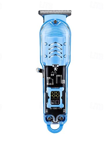  LCD-Digitalanzeige, wiederaufladbarer transparenter elektrischer Haarschneider, tragbarer elektrischer Haarschneider, Haarschneider, professioneller transparenter elektrischer Haarschneider
