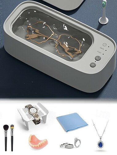  professionele draagbare ultrasoonreiniger stille ultrasoon sieradenreiniger machine voor brillen horlogebanden munten make-up kwasten