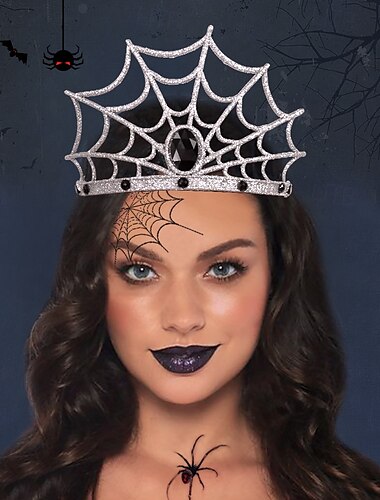  rainha teia de aranha Tiara Adulto Mulheres fantasia sexy Vestir-se Dia Das Bruxas Carnaval Fantasia de Carnaval Fácil