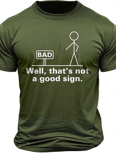  Hombre Letras estampadas Gracioso Camiseta Camiseta superior 100% Algodón Manga Corta Gráfico Camisa Negro Gris Oscuro Verde Ejército Camiseta cómoda Calle Deporte Ropa de diseñador de moda