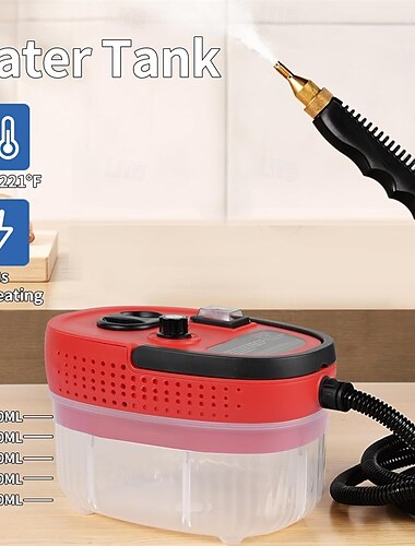  2500w handheld stoomreiniger hoge temperatuur druk stoomreinigingsmachine draagbare stomer met borstelkoppen voor huishouden auto decoratie keuken badkamer meubels