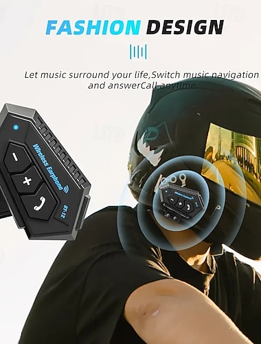  мотоциклетный шлем bluetooth гарнитура беспроводная езда музыка гарнитура водонепроницаемый шумоподавление