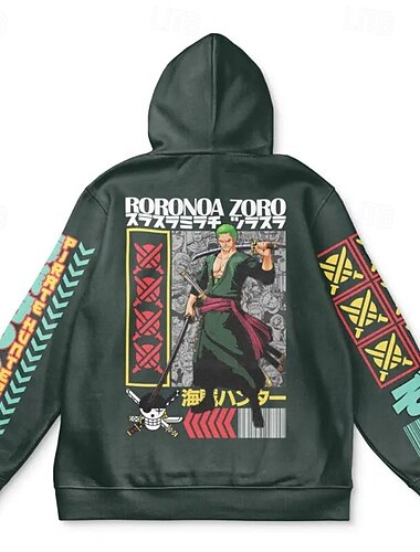  One Piece Μαϊμού D. Luffy Ρορονόα Ζόρο Luffy Gear 5 Φούτερ με Κουκούλα Pullover Anime 3D Μπροστινή τσέπη Γραφικό Τσέπη καγκουρό Για Για Ζευγάρια Ανδρικά Γυναικεία Ενηλίκων Απόκριες Μασκάρεμα 3D
