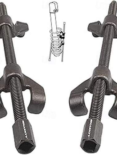  Auto Stoßdämpfer Federspanner Kit Krallen 370 mm I Reichweite 37 cm I für Auto Tieferlegung Stoßdämpfer Befestigung Kompressor Autozubehör Auto Werkzeuge