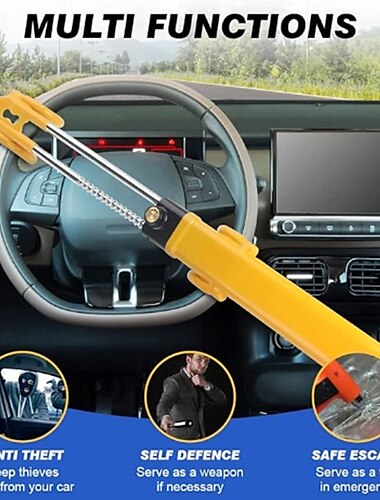  Lenkradschloss Diebstahlsicherung Auto Lenkradschloss Diebstahlsicherung Längenverstellbare Klemme Doppelreihige Atomschlüssel Lenkradschloss Auto Lenkradschloss Heavy Duty Secure Device