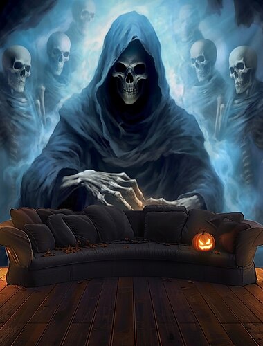  Halloween Dekorationen Schädel Party Hängender Wandteppich Wandkunst Großer Wandteppich Wandmalerei Dekor Fotograf Hintergrund Decke Vorhang Zuhause Schlafzimmer Wohnzimmer Dekoration