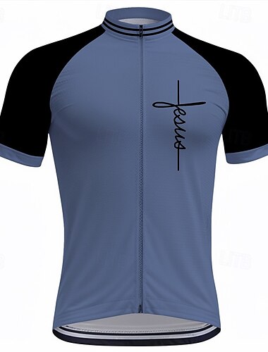  Homens Camisa para Ciclismo Manga Curta Moto Camiseta Blusas com 3 bolsos traseiros Ciclismo de Montanha Ciclismo de Estrada Secagem Rápida Zíper Frontal Capilaridade Azul Roxo Laranja Gráfico