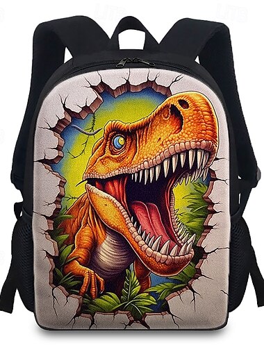  großer Rucksack mit Dinosaurier-Tiermuster für Kinder – lustiger und robuster Schulranzen mit verstellbaren Trägern, in zwei Mustern erhältlich