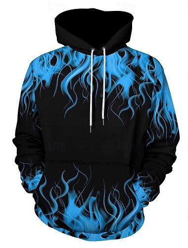  Homens Moletom Moletons Moletom Manga Longa Moletom com capuz Com Capuz Moda Impressão 3D Férias Streetwear Preto Estampado Inverno Primavera & Outono Designer