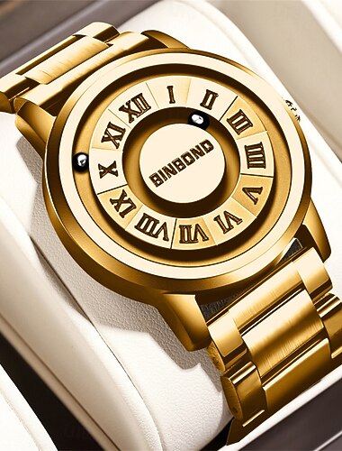  Orologio Nuovo Concetto BINBOND Orologio da Uomo Personalizzato Creativo Orologio da Uomo Impermeabile a Sospensione Magnetica