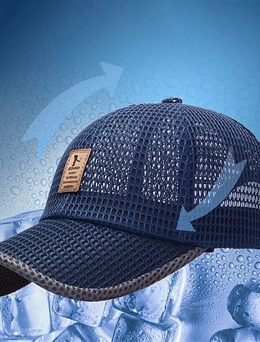  Hombre Gorra de Béisbol Gorro para el Sol Visera Filtro Solar Transpirable para Pesca Playa Camping / Senderismo / Espeleología Color sólido Poliéster Verano