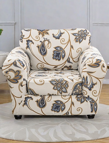  capa elástica para poltrona floral capa elástica com padrão floral para um ajuste elegante e seguro, ideal para proteger e refrescar sua poltrona