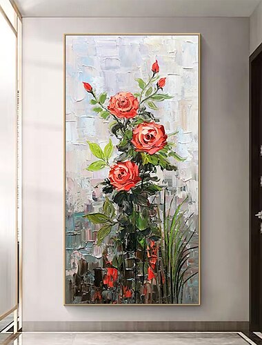  Mintura handgemaakte bloemen olieverfschilderijen op canvas wanddecoratie moderne abstracte foto voor huisdecoratie opgerold frameloos ongespannen schilderij