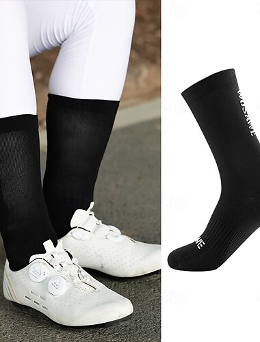  Wosawe Radfahren Sport reflektierende Socken Rennrad Mitte der Wade Sportsocken Männer und Frauen Modelle atmungsaktive Freizeit Radfahren Socken be001
