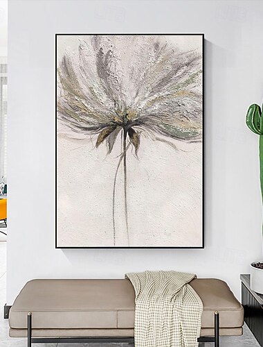  dipinto a olio fatto a mano su tela decorazione della parete arte astratta semplice trama fiori piante per la decorazione domestica pittura senza cornice arrotolata non stirata