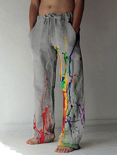  Homme Impressions Graphiques Graffiti Pantalons Pantalon décontracté Pantalon d'été Taille Moyenne Mode Streetwear Occasionnel Quotidien Cordon de serrage Taille Élastique Poche Avant Printemps & Été