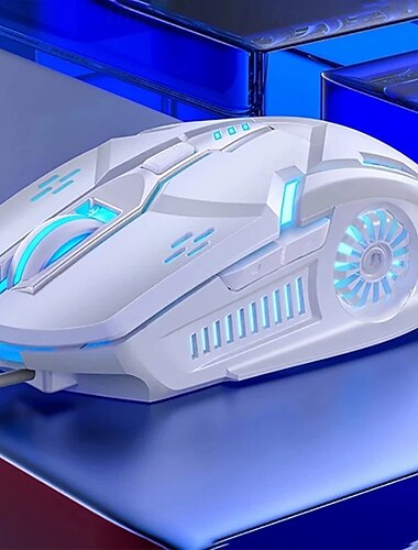  Gaming-Maus, professionelle kabelgebundene 6-Tasten-3200 dpi, LED, optische USB-Computermaus, Spielmäuse für PC, Laptop, Gamer