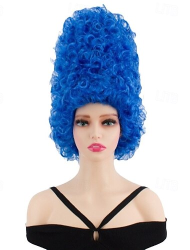  Cosplay paruky Modrá Kudrny Umělé vlasy Dlouhý paruky Dámské paruky Na párty