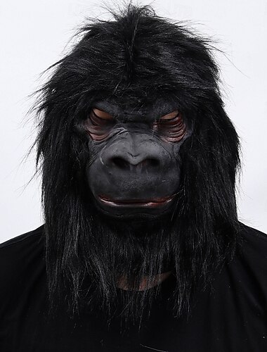  Planet der Affen: Königreich King Kong Karnevalsmaske Maske Voller Kopf Erwachsene Herren Damen Gruseliges Kostüm Leistung Party Halloween Karneval Einfaches Karnevalskostüm