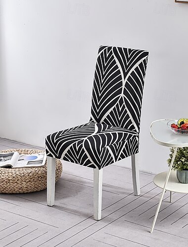 elastische Stuhlhussen mit Blumenmuster, Stuhlhusse mit hoher Rückenlehne, stilvolle und dehnbare Schonbezüge für Esszimmerstühle, schützt vor verschütteten Flüssigkeiten, Flecken und Abnutzung