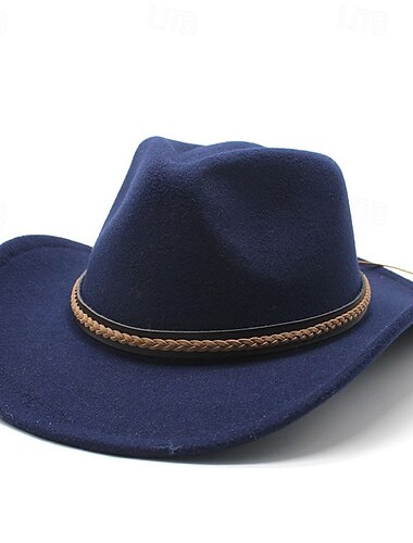  Cowboyhüte, Jazzhut, raffinierter Urlaubshut für Damen und Herren, Chapeu Westerly Cowboyhut, Gentleman-Cowboyhut mit breiten Streifen, Jazzhut