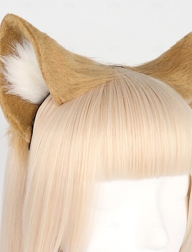  Hecho a mano cos oreja de gato cola de gato traje de felpa oreja de animal aro de pelo gato niang cómic exposición accesorios de juego
