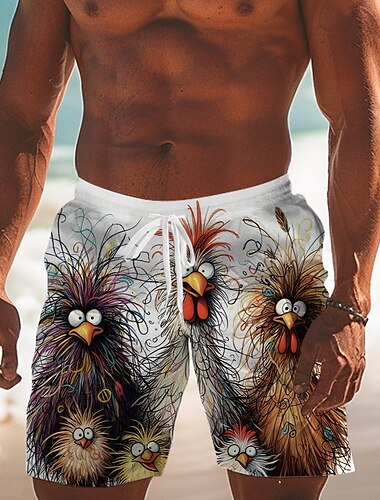  Herr Djur Brud Badshorts Boardshorts Shorts Medium Midja Mode Streetwear Designer Ledigt Dagligen Helgdag Ficka Snörning Elastisk midja Designer Kläder
