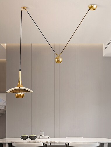  led-riippuvalaisin lämmin valkoinen 30/40/50cm teollinen hihnapyörä haarakattokruunu säädettävällä retrotyylillä ja sisäänvedettävällä lankavalaisimilla sisävalaistukseen ja kodin kattovalaistukseen