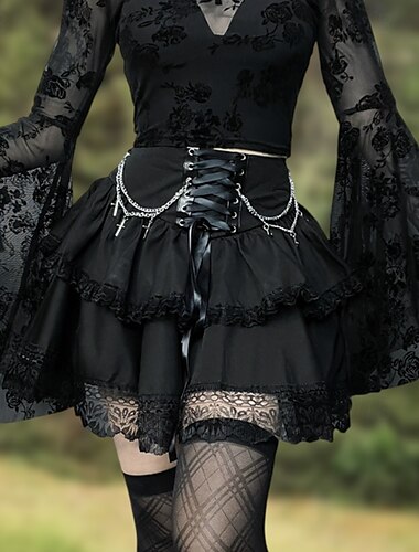  Gothique Steampunk Jupe Bal Masqué Fille gothique Femmes Mascarade Soirée Adulte Jupe