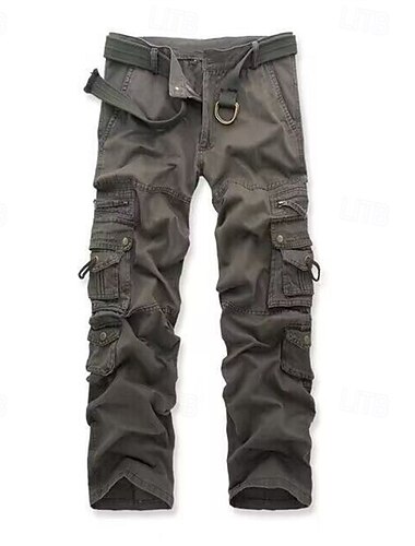  Herren Cargohose Cargohosen Taktische Hose Hose Hosen Knopf Multi Pocket Glatt tragbar Outdoor Täglich Campen und Wandern Modisch Klassisch Hellkaki Gras-Grün