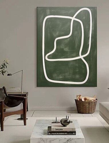  großes abstraktes grünes Gemälde handgemachtes abstraktes Ölgemälde handgemalt beige Gemälde handgemachtes Wabi Sabi Kunstwerk Ölgemälde strukturiertes Ölgemälde beige Ölgemälde modernes Dekor